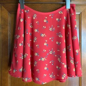 Forever 21 red shirt with yellow flower print